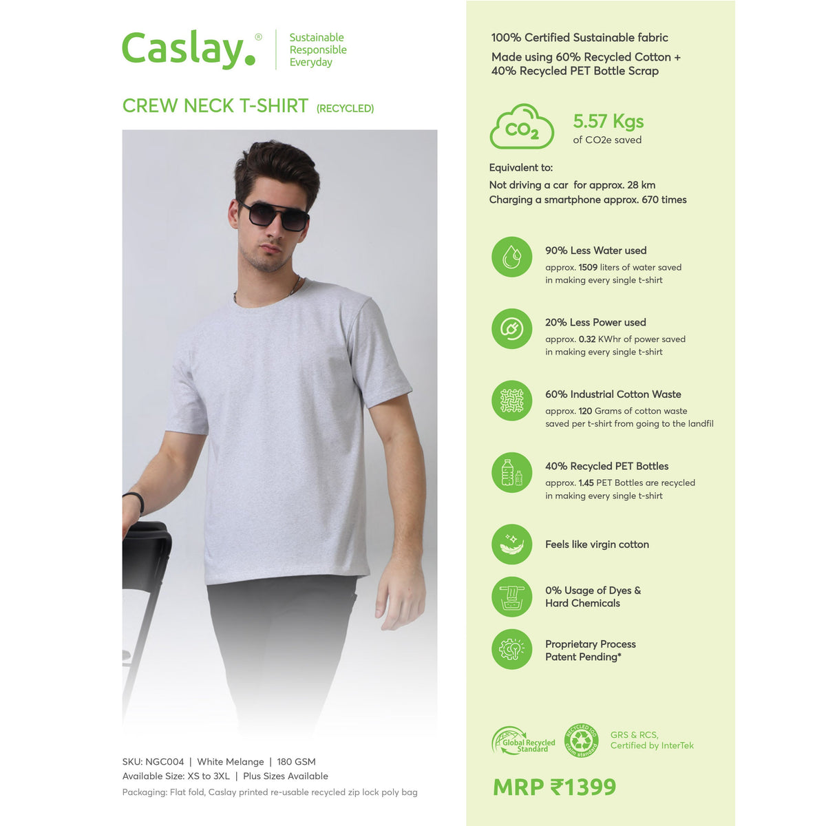 Caslay - Crew Neck T-Shirt