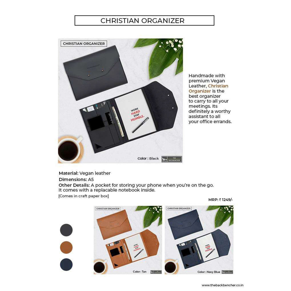 The Back Bencher - Christian Notebook Organiser