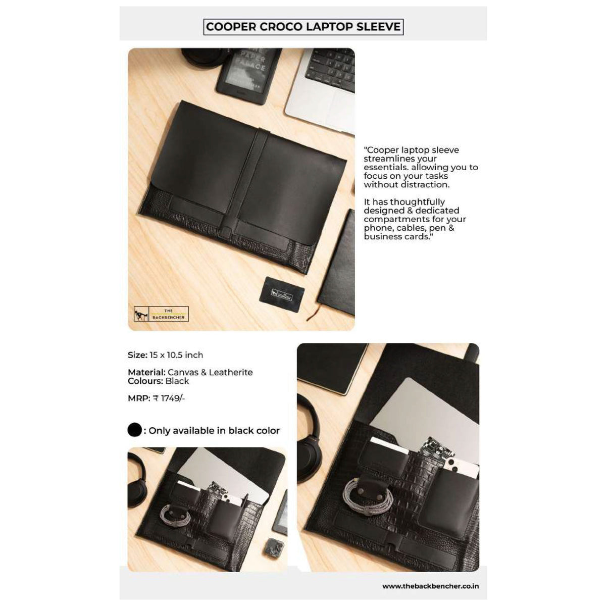 The Back Bencher - Cooper Croco Laptop Sleeve