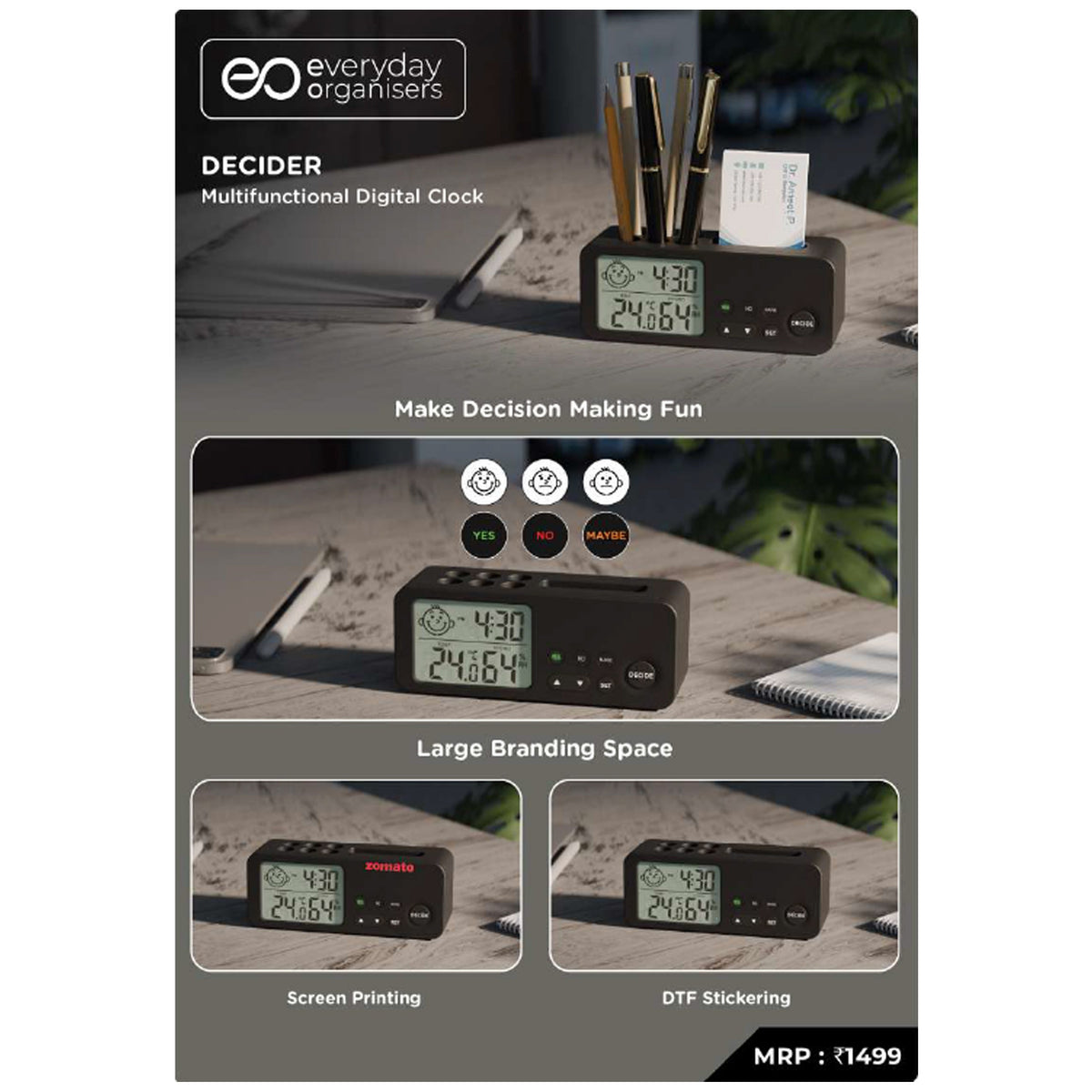 EO - Decider Digital Clock (Black)