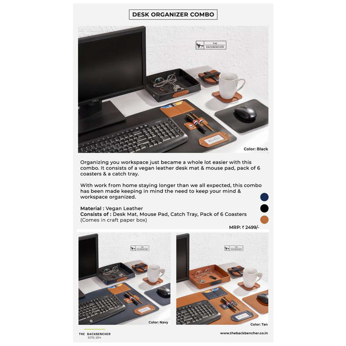 The Back Bencher - Desk Organiser Combo