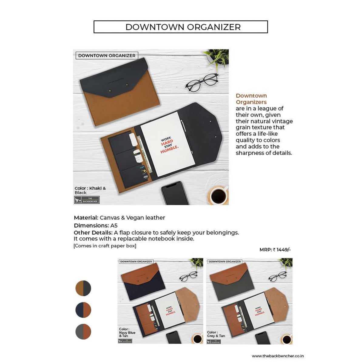 The Back Bencher - Downtown Notebook Organiser