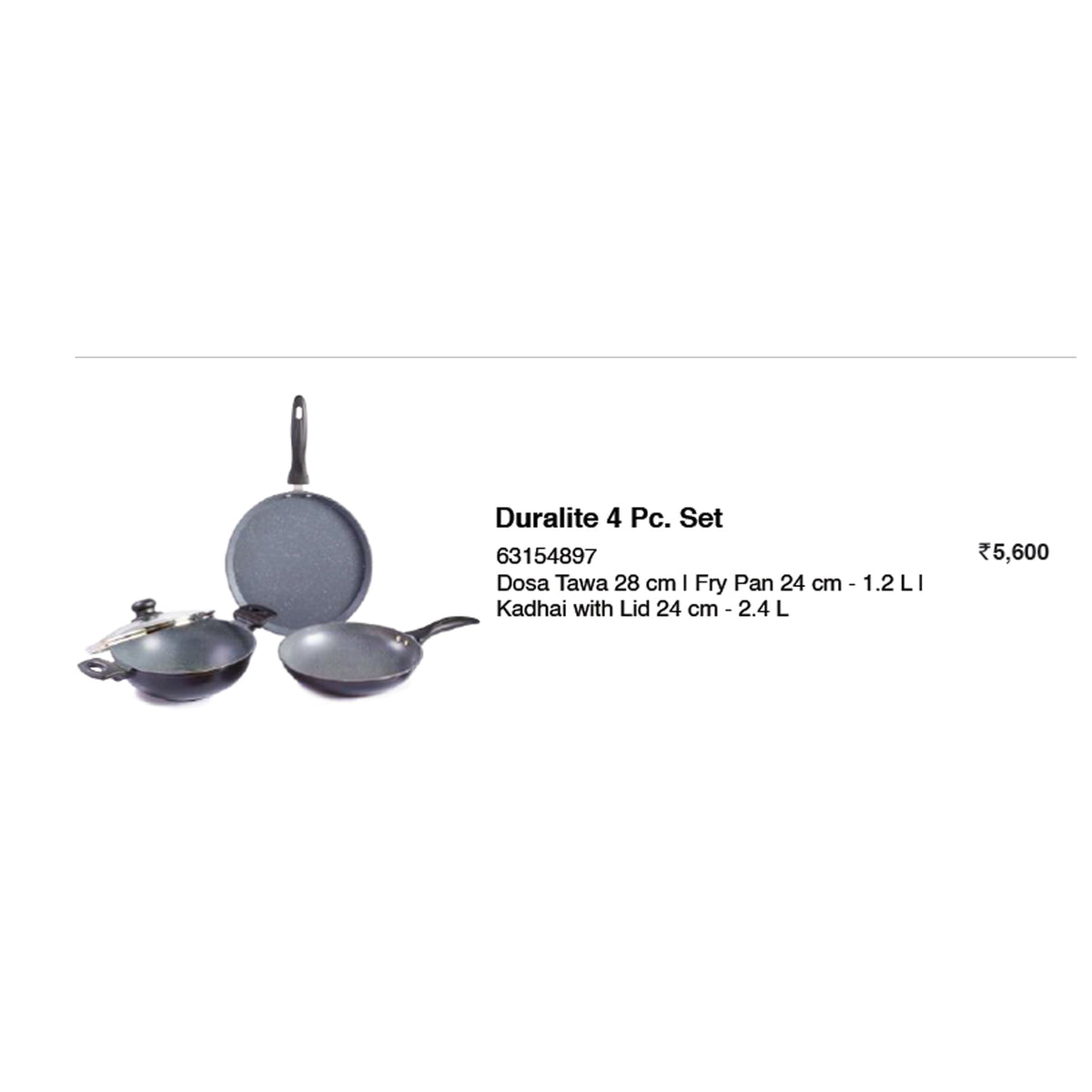 Wonder Chef - Duralite 4 Pc Cookware Set