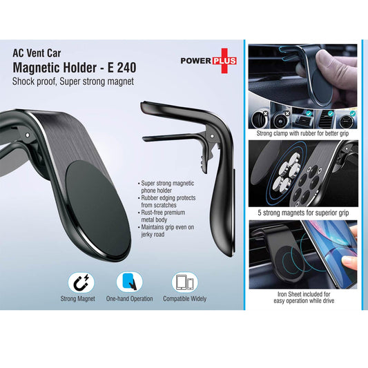 AC vent car magnetic holder | Shock proof | Super strong magnet   -  E 240