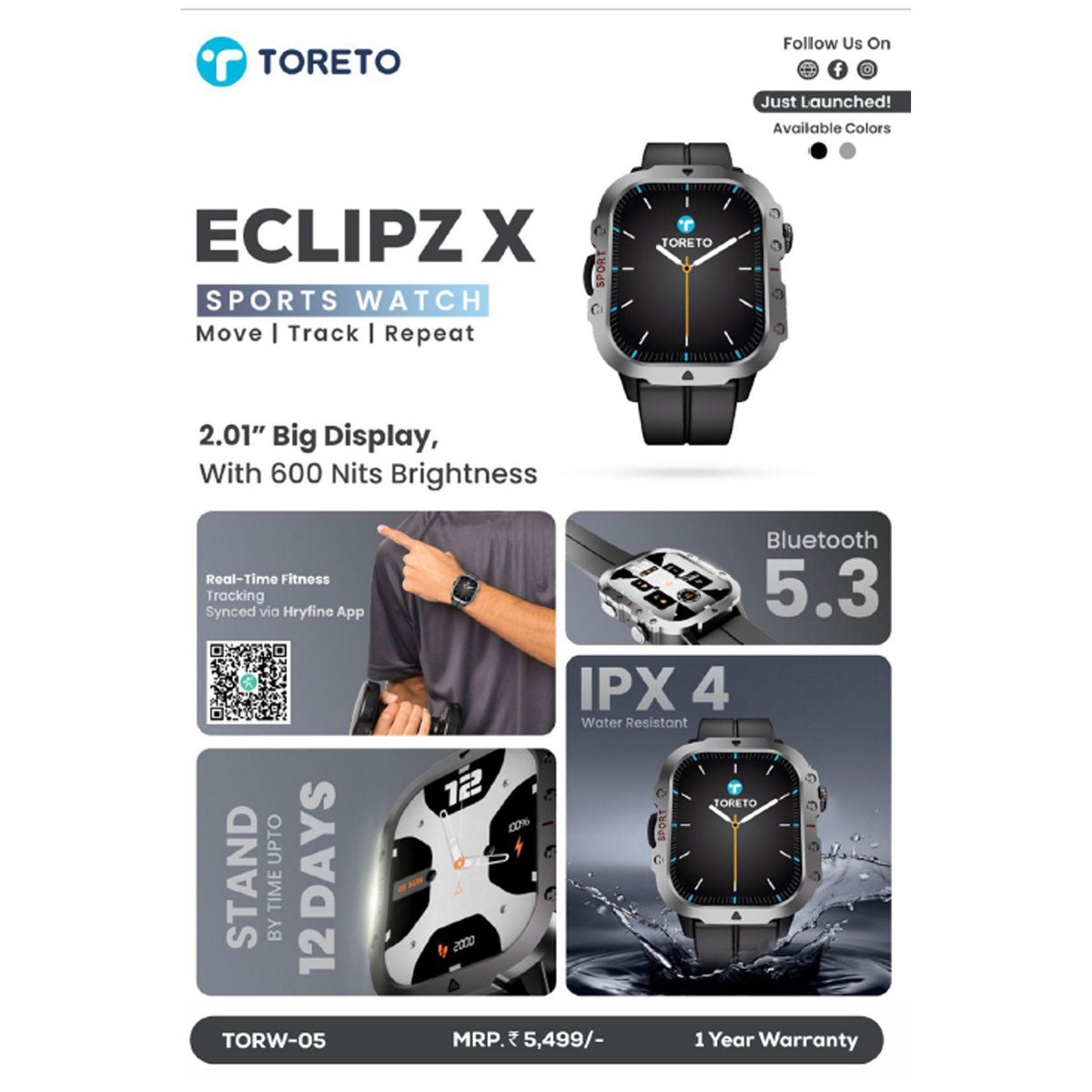 Toreto - Eclipz X Smart Watch
