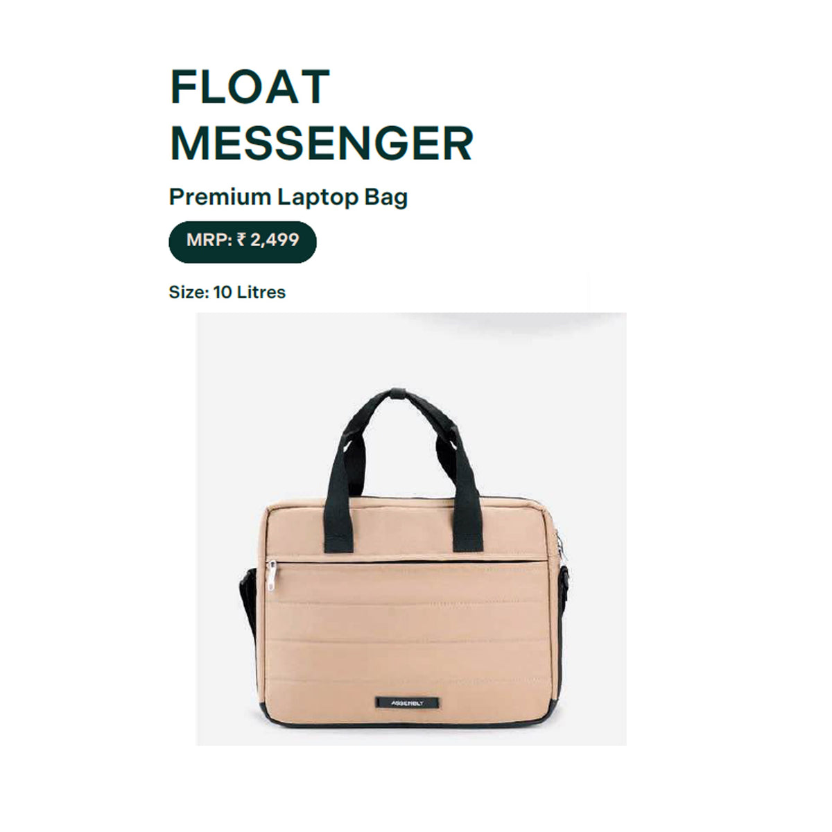 Assembly - Float Messenger Bag