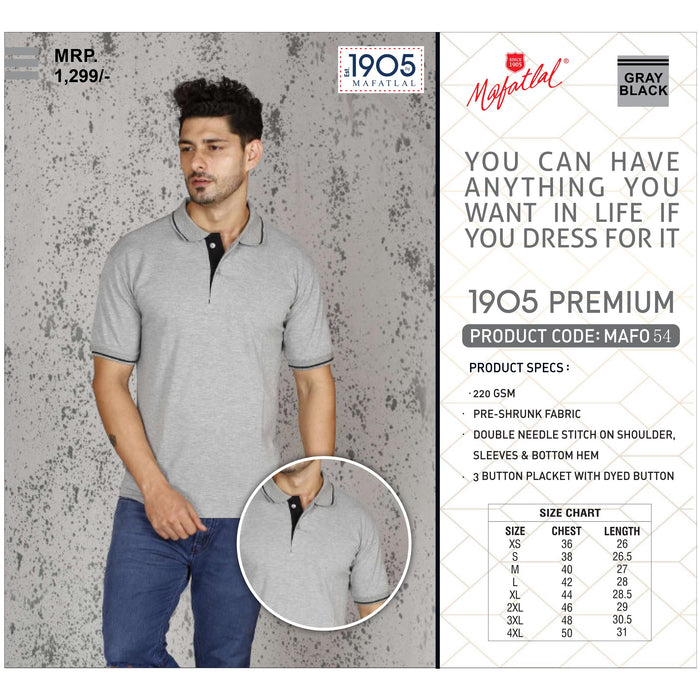 MAFATLAL - POLO-T-SHIRT WITH TIPPING