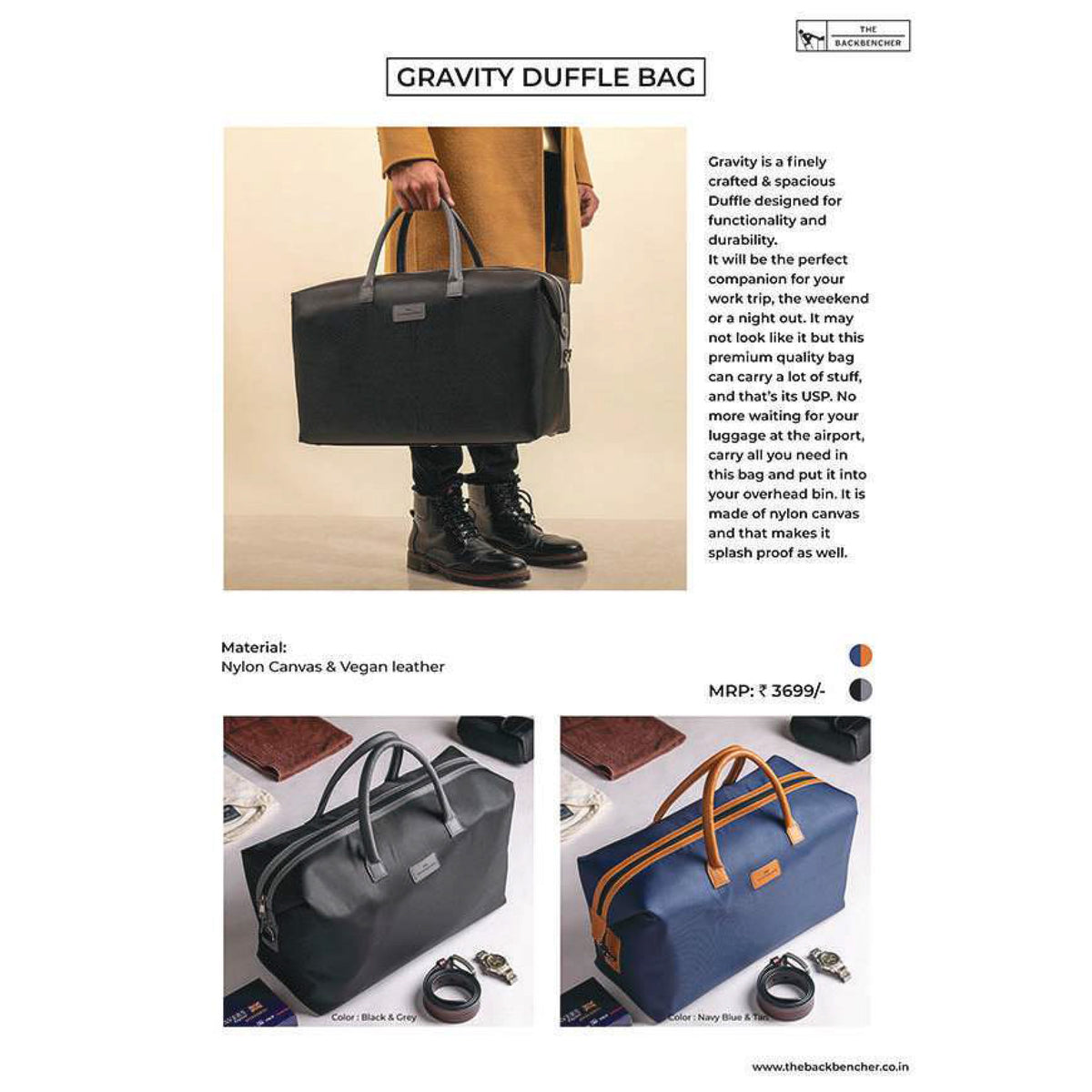 The Back Bencher - Gravity Duffle Bag