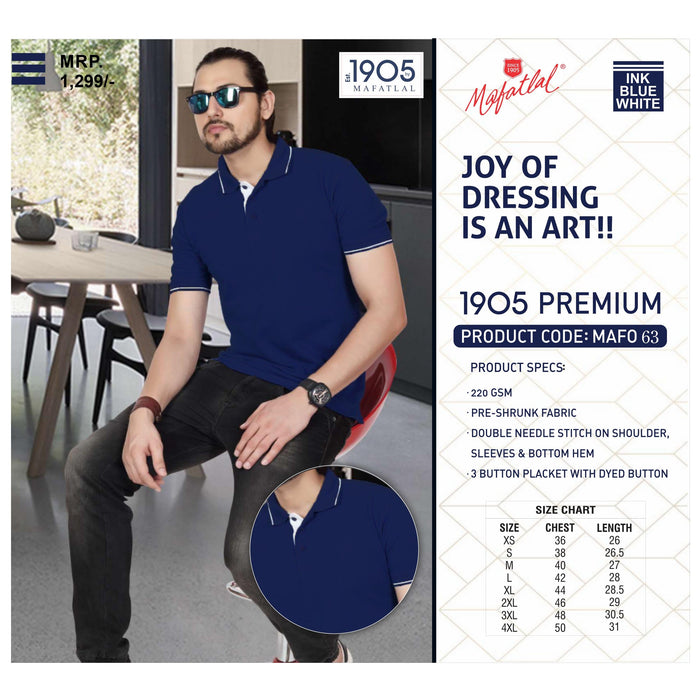 MAFATLAL - POLO-T-SHIRT WITH TIPPING
