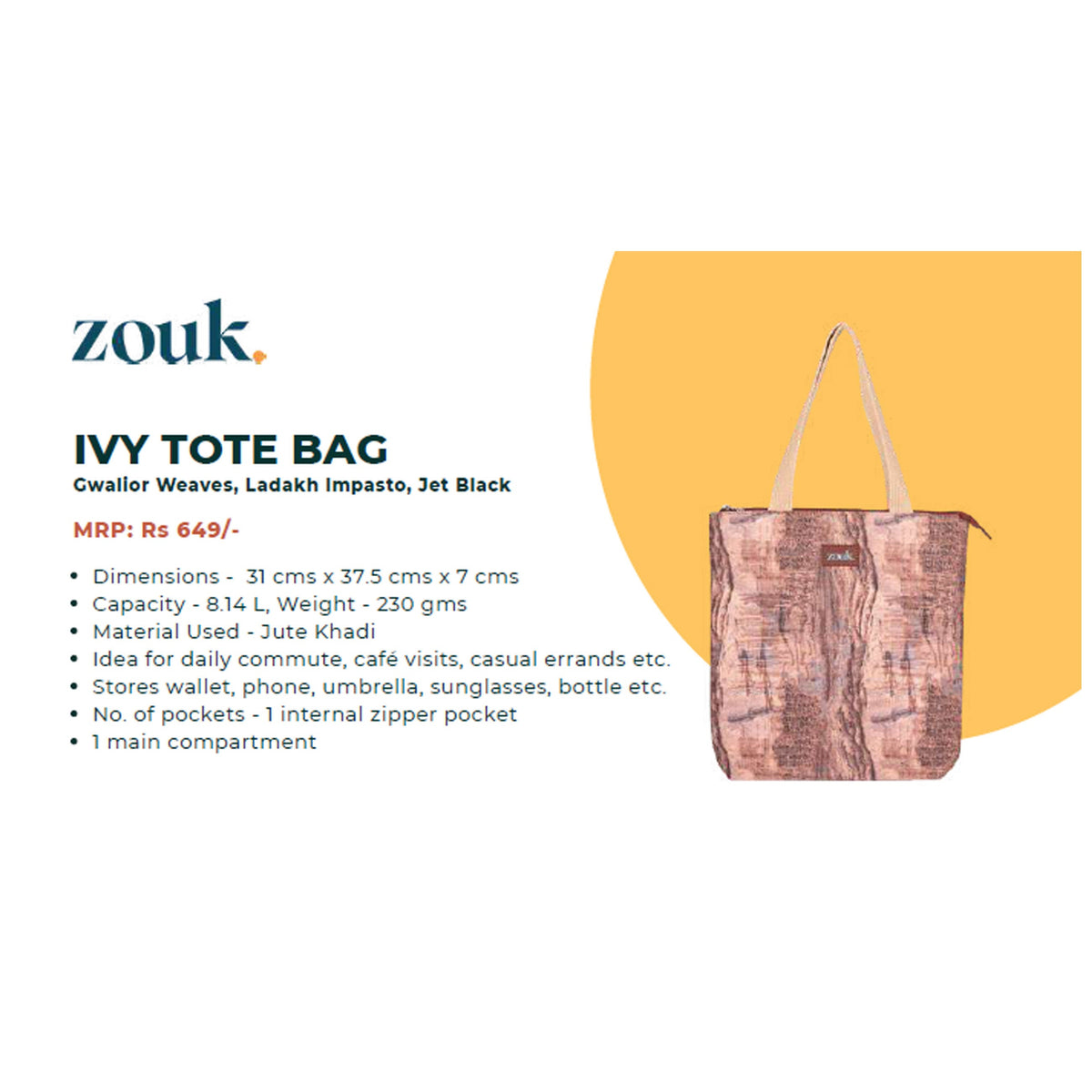 Zouk - Ivy Tote Bag