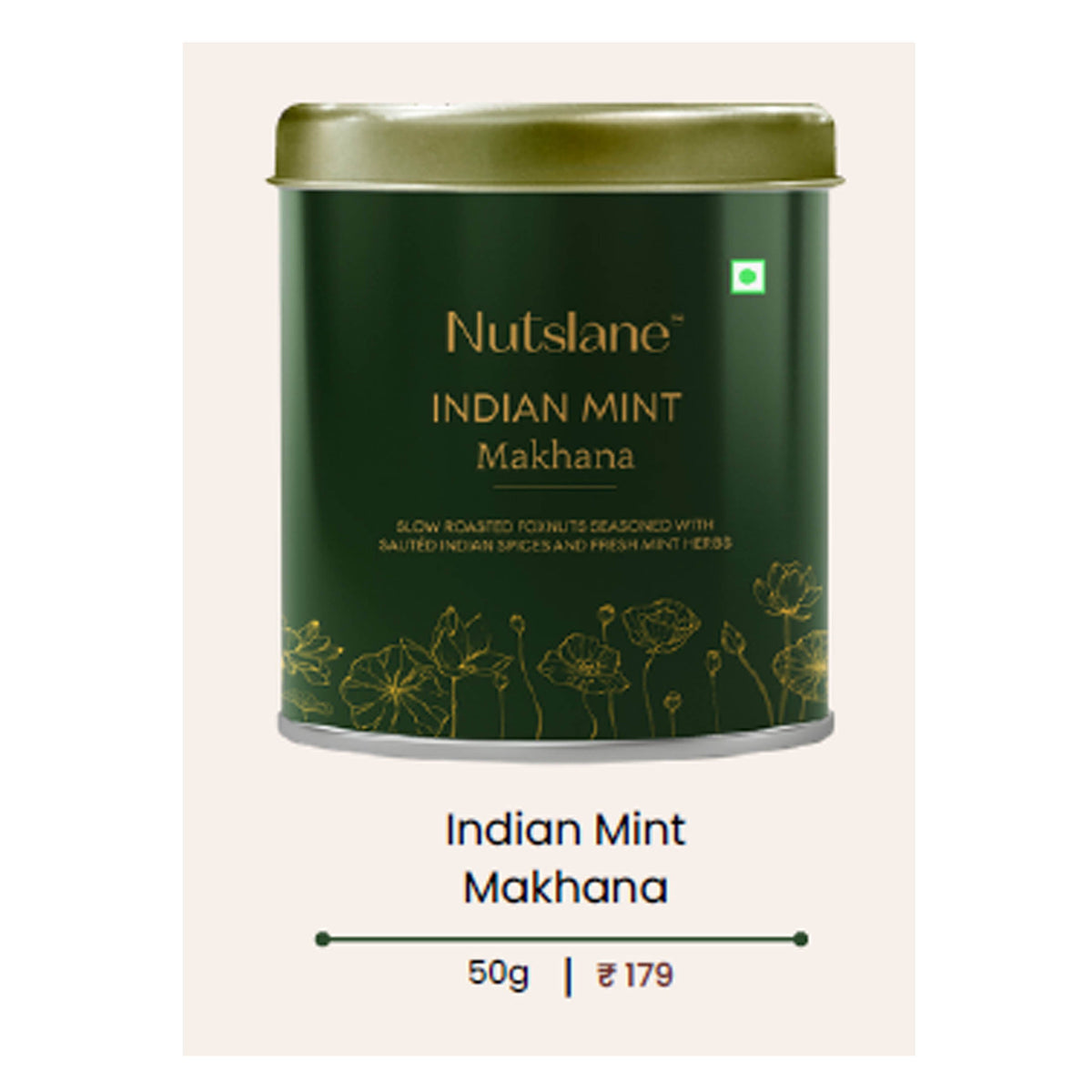 Nutslane - Indian Mint Makhana (Jar, 50 g)