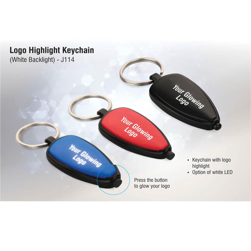 Logo highlight keychain (white backlight) - J 114