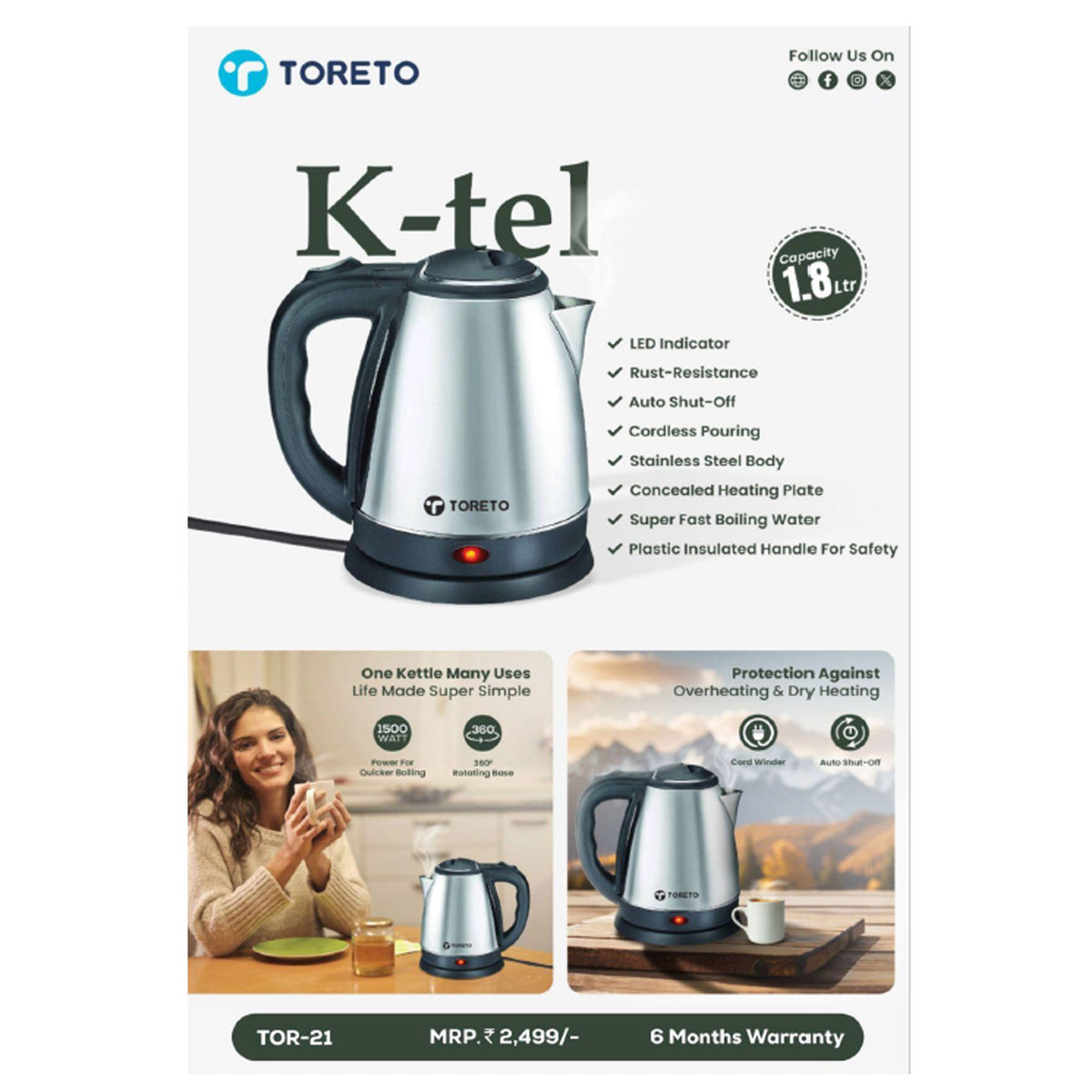 Toreto - Electric Kettle