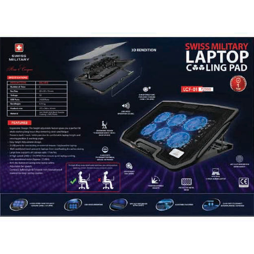 SWISS MILITARY - LAPTOP COOLING PAD - LCF-01