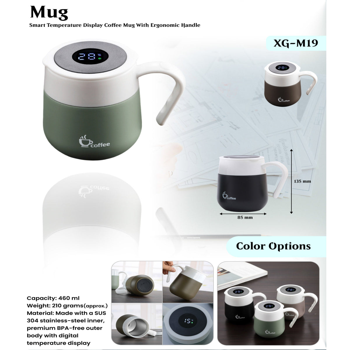 Premium SUS 304 Stainless Steel Inner Mug - XG - M19