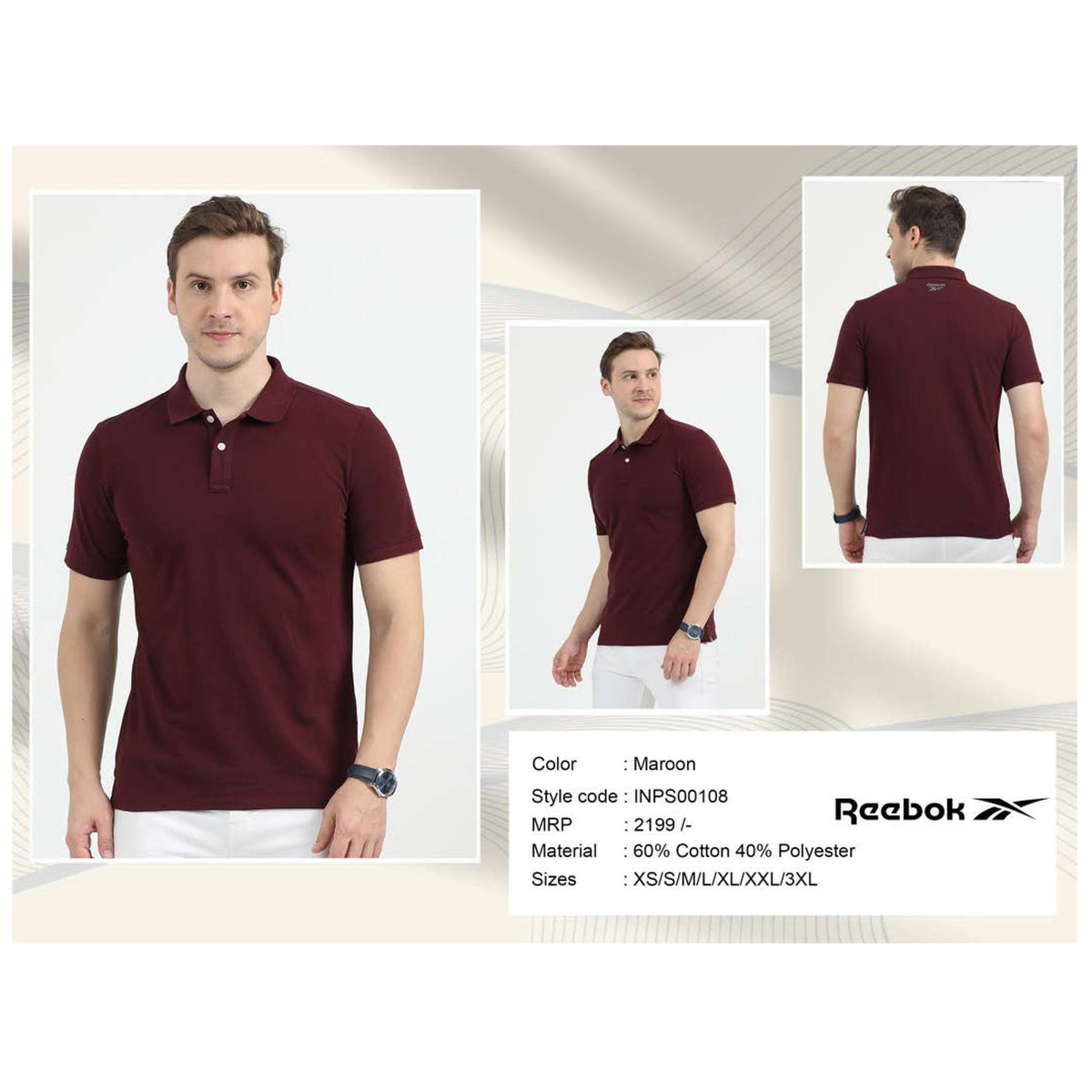 Reebok - Polycotton Polo T-Shirt