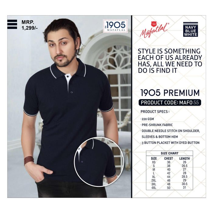 MAFATLAL - POLO-T-SHIRT WITH TIPPING