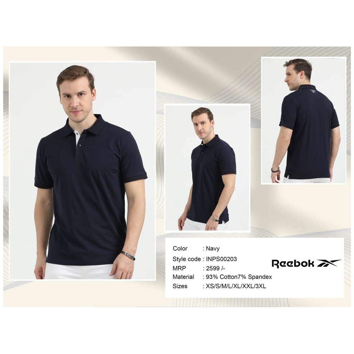 Reebok - Premium Cotton Spandex Round Neck T-Shirt