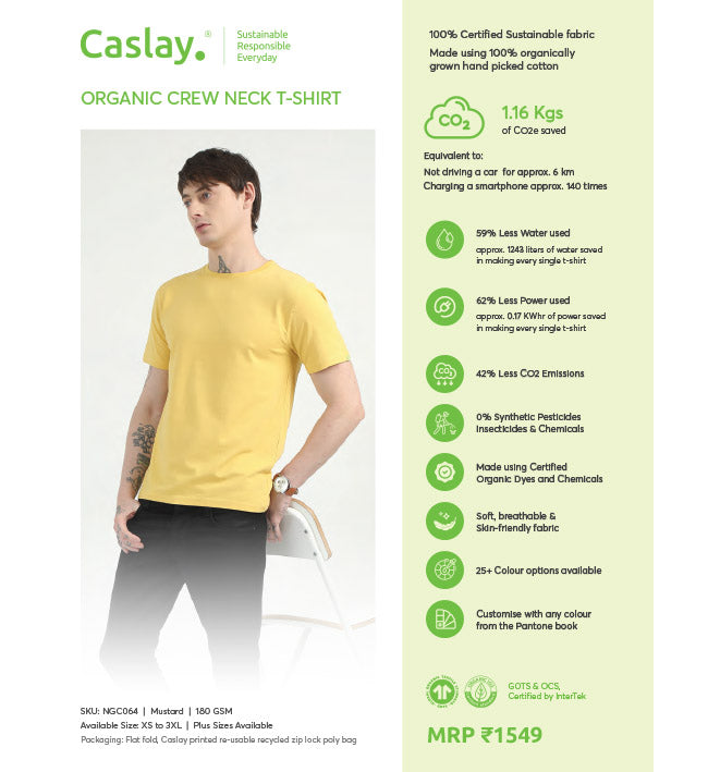 Caslay - Organic Crew Neck T-Shirt