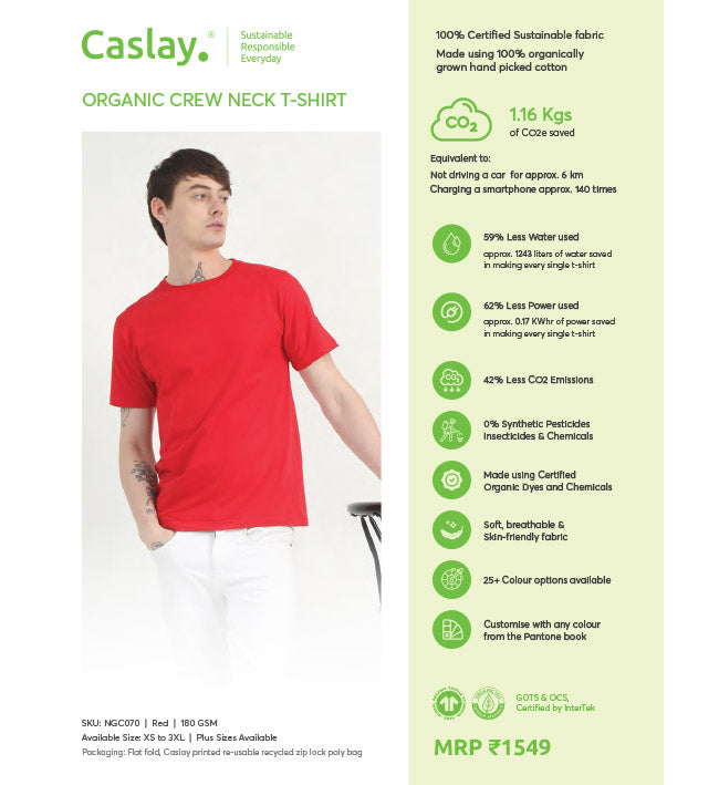 Caslay - Organic Crew Neck T-Shirt