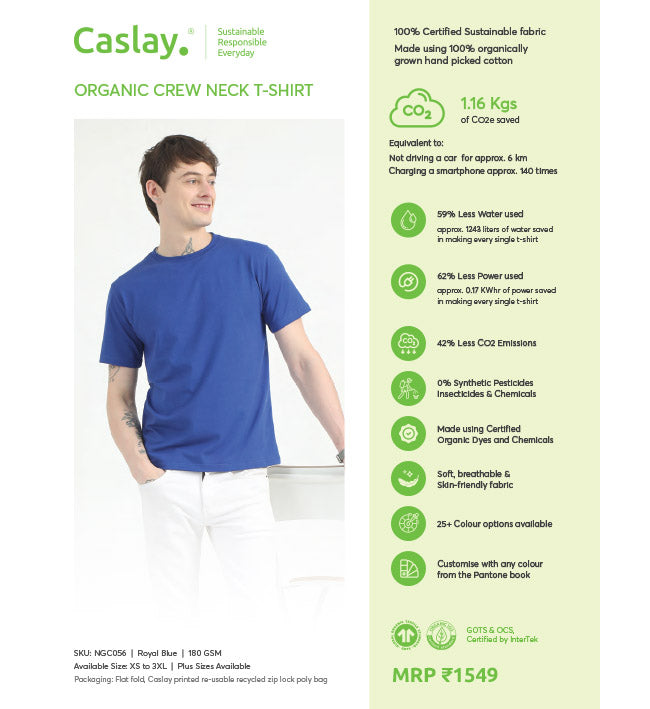 Caslay - Organic Crew Neck T-Shirt