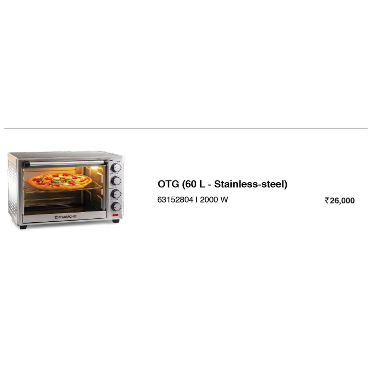 Wonder Chef - OTG (60 L - Stainless Steel)
