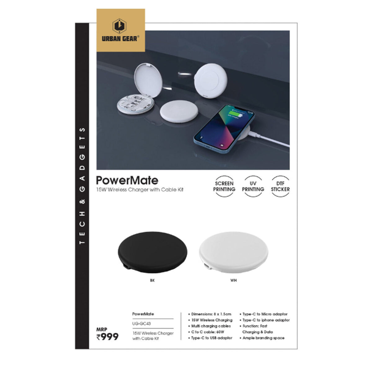 Urban Gear - Power Mate Wireless Charger UG-GC43