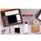 4 in 1 Dual Tone set: Tulip shape Keychain, SS colored bottle, Metal Pen and A5 PU notebook in Kraft Gift Box - Q 116