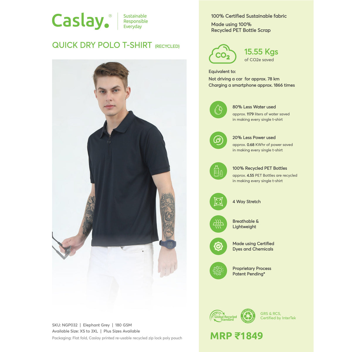 Caslay - Quick Dry Polo T-Shirt
