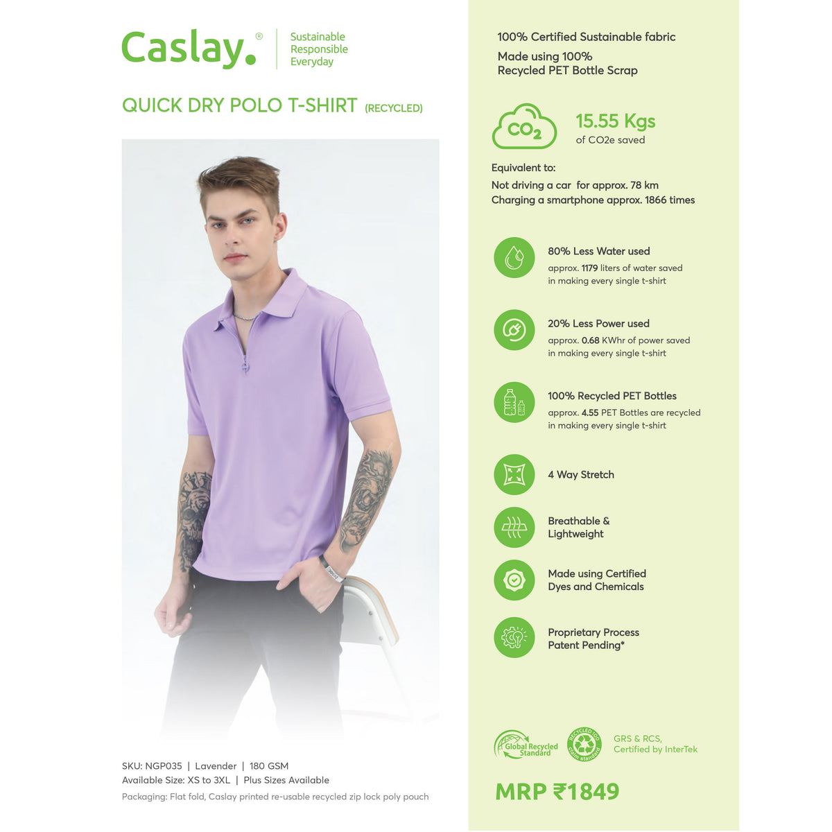 Caslay - Quick Dry Polo T-Shirt