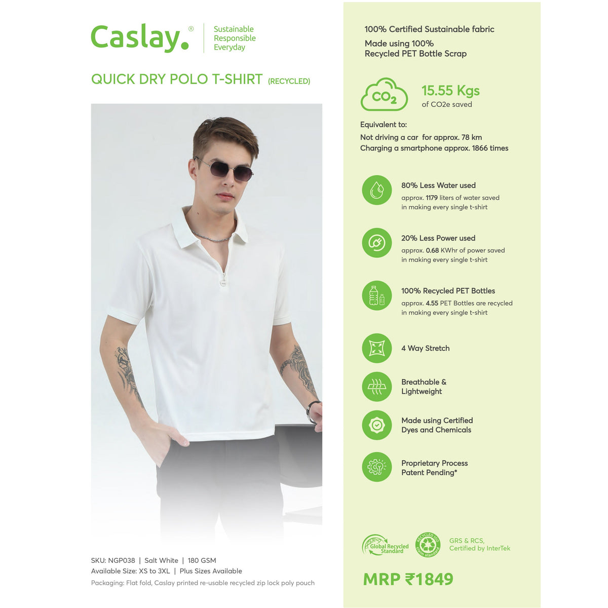 Caslay - Quick Dry Polo T-Shirt