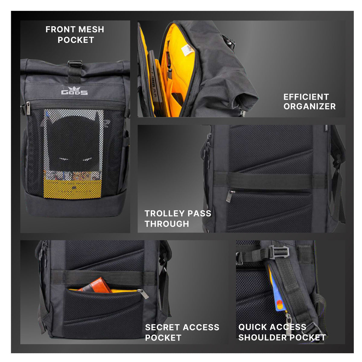 GODS - Raptr Roll-Top Backpack