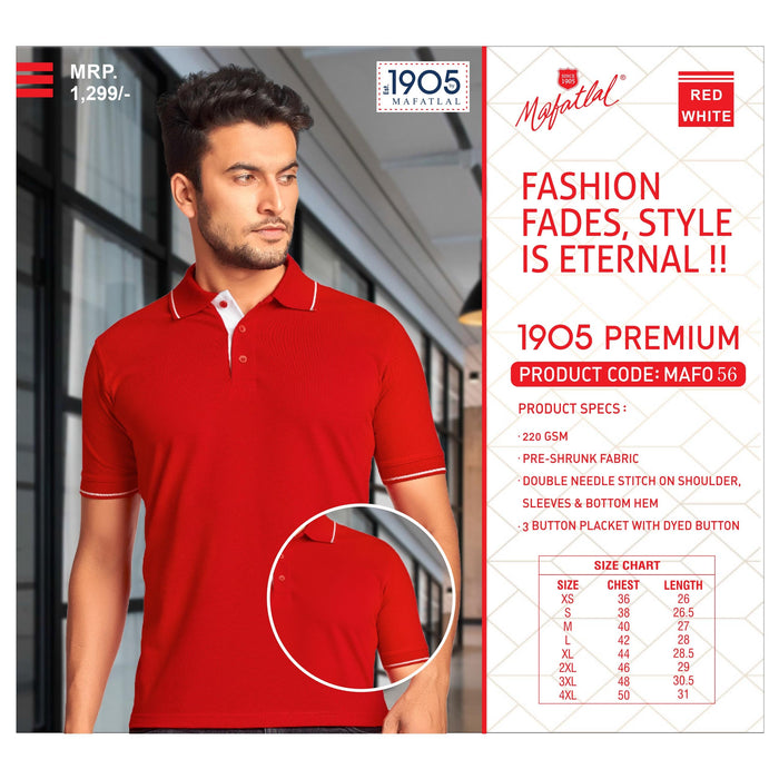 MAFATLAL - POLO-T-SHIRT WITH TIPPING