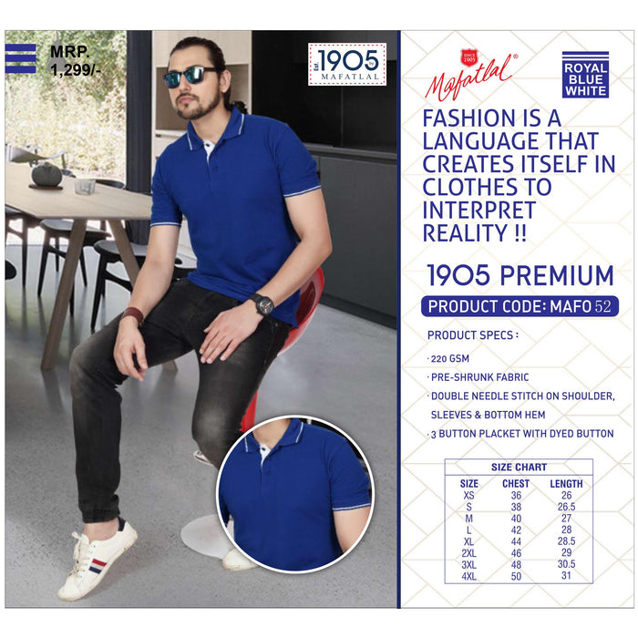 MAFATLAL - POLO-T-SHIRT WITH TIPPING