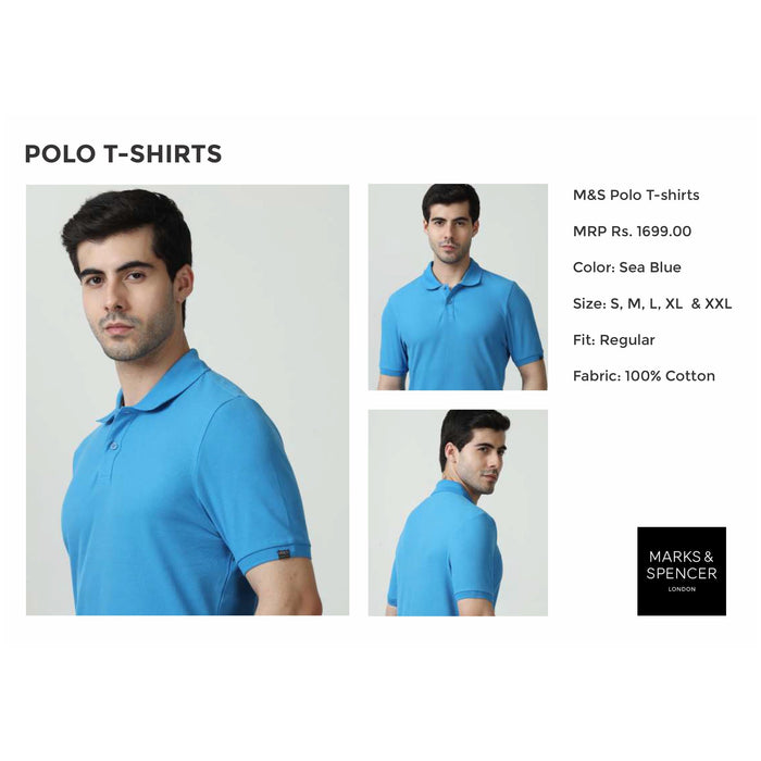 MARK & SPENCERS- POLO-T-SHIRT - PLAIN