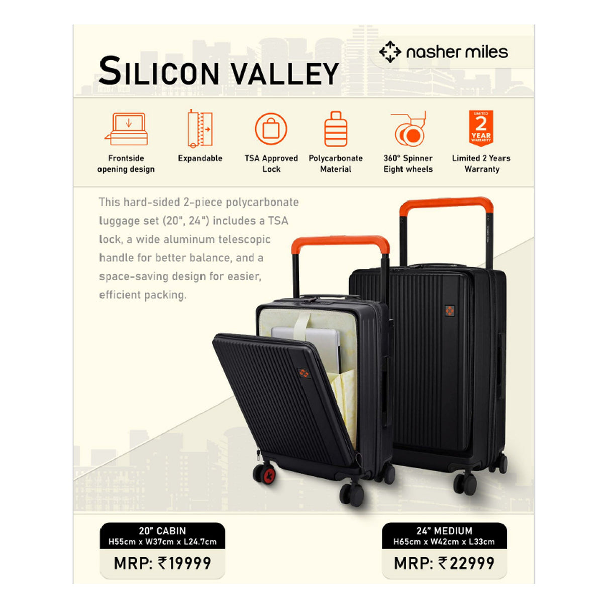 Nasher Miles - Silicon Valley Trolley Bag