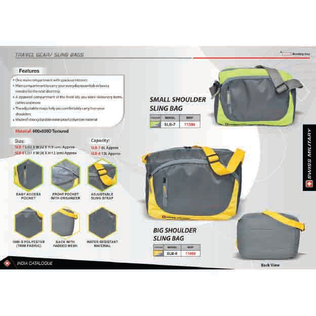 SWISS MILITARY - SLING BAG - SLB7 & SLB8