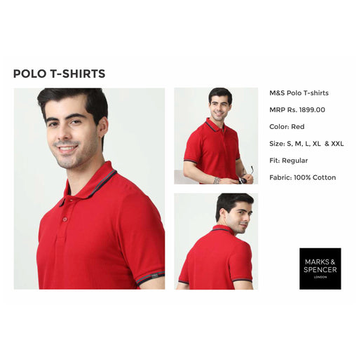 MARK & SPENCERS- POLO-T-SHIRT  WITH TIPPING