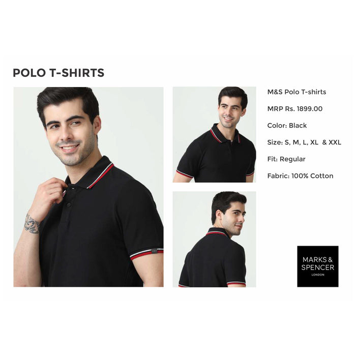 MARK & SPENCERS- POLO-T-SHIRT  WITH TIPPING