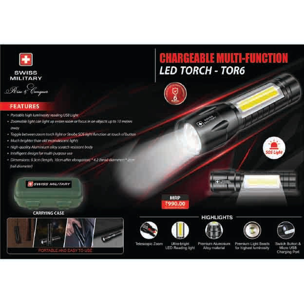 SWISS MILITARY - LED TORCH - TOR-6