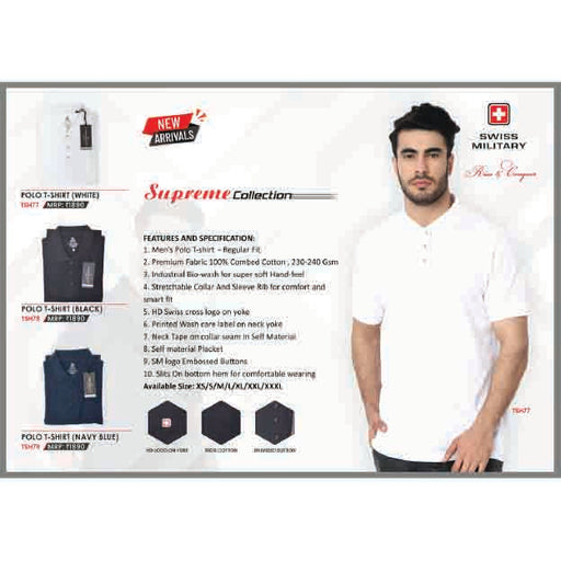 SWISS MILITARY - SUPREME COLLECTION- POLO-T-SHIRT -TSH 77,78,79