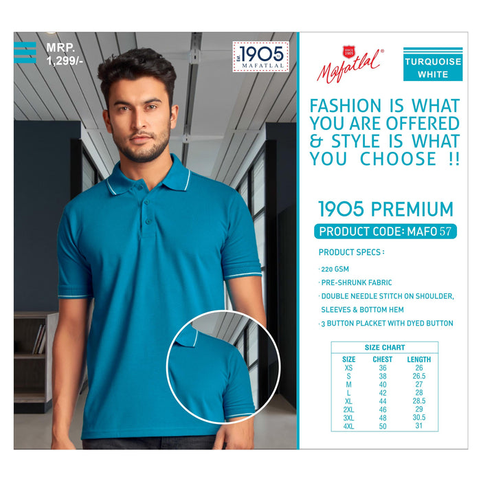 MAFATLAL - POLO-T-SHIRT WITH TIPPING
