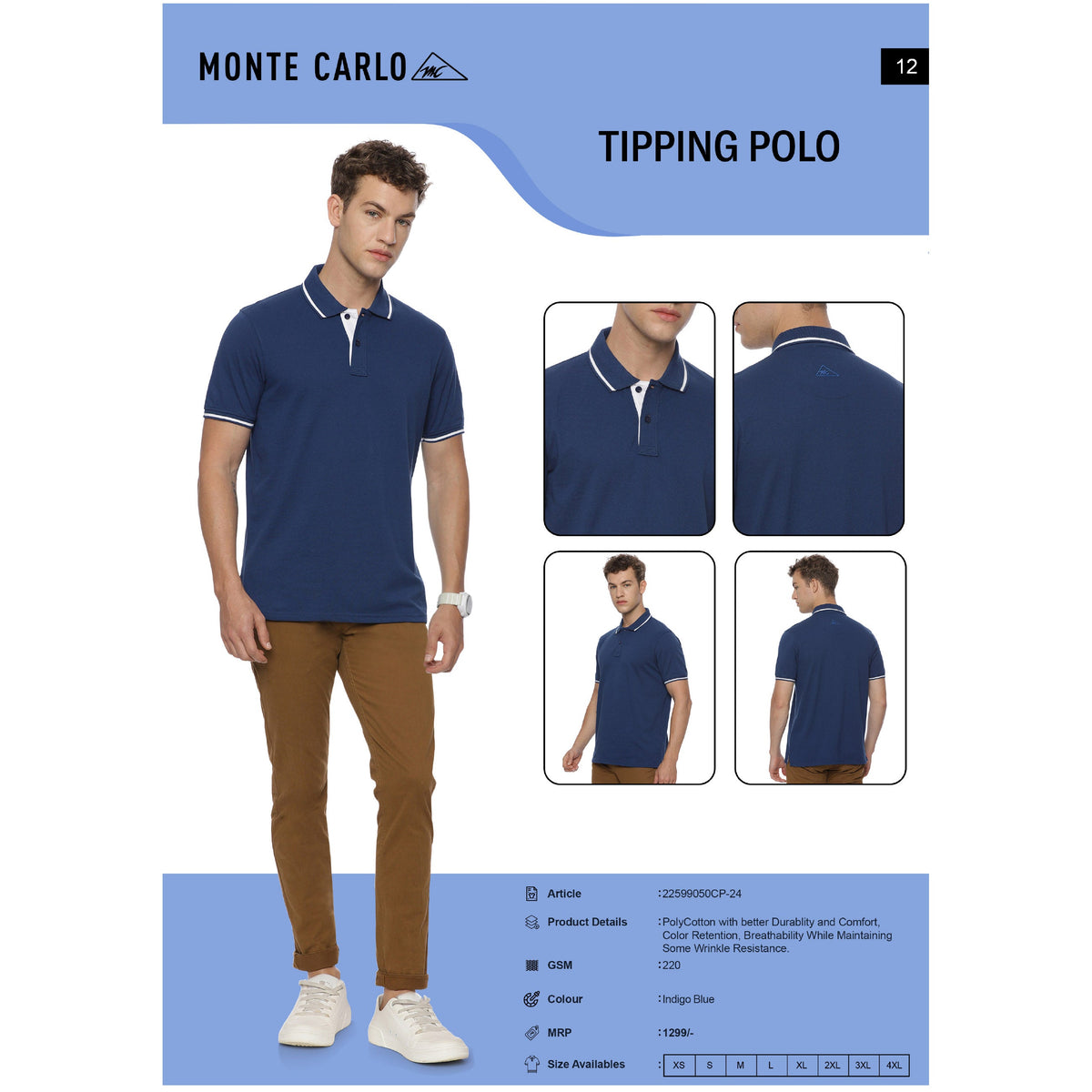 Monte Carlo - Tipping Polo T-Shirt