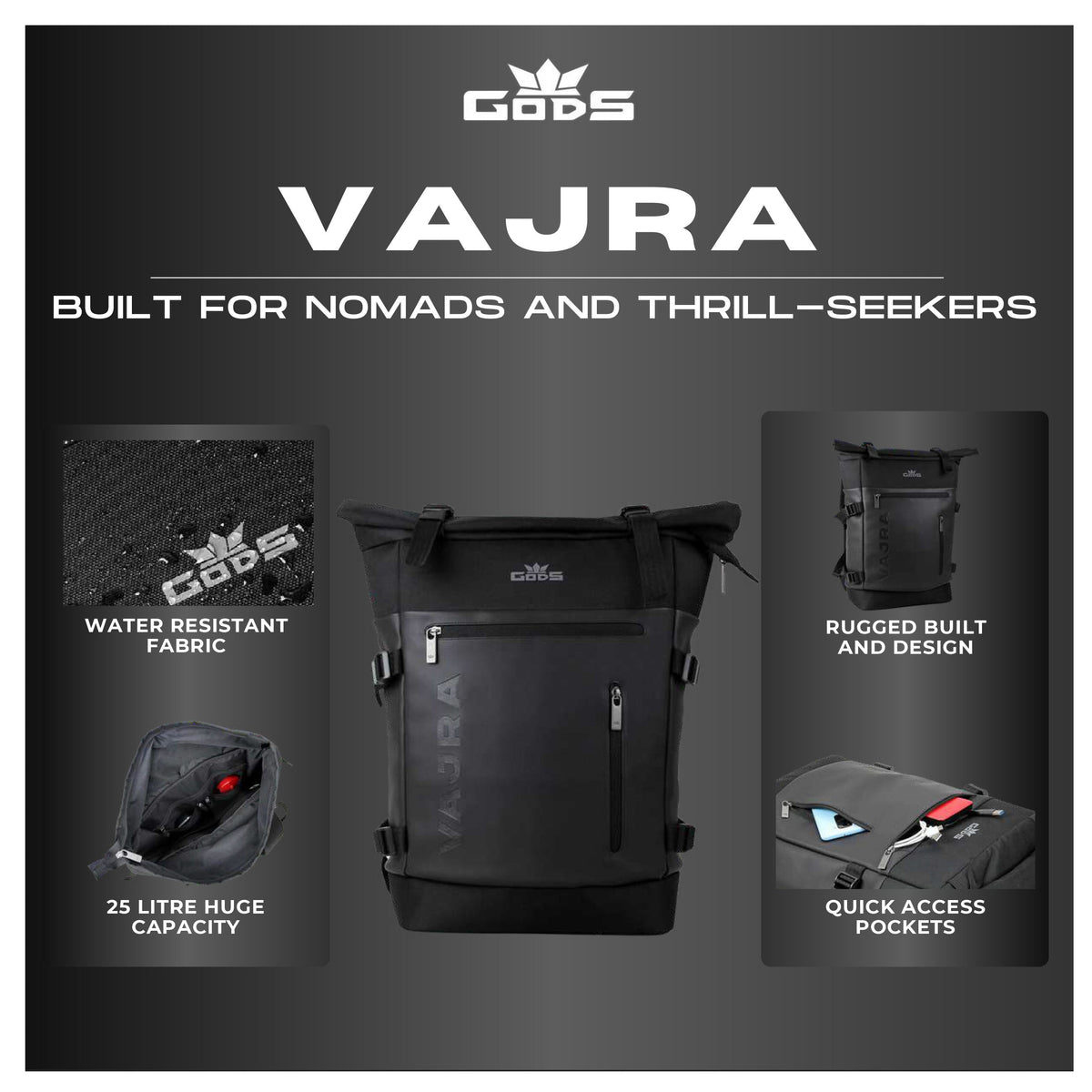 GODS - Vajra Laptop Backpack