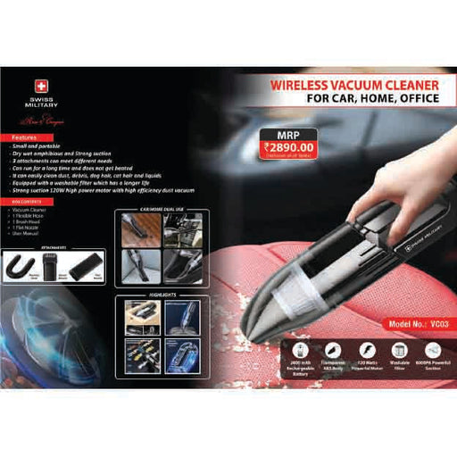 SWISS MILITARY -  WIRELESS VACUUM CLEANER - VC-03
