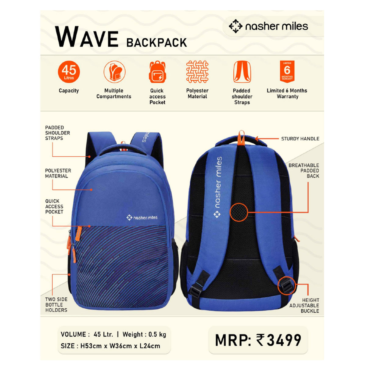 Nasher Miles - Wave Backpack