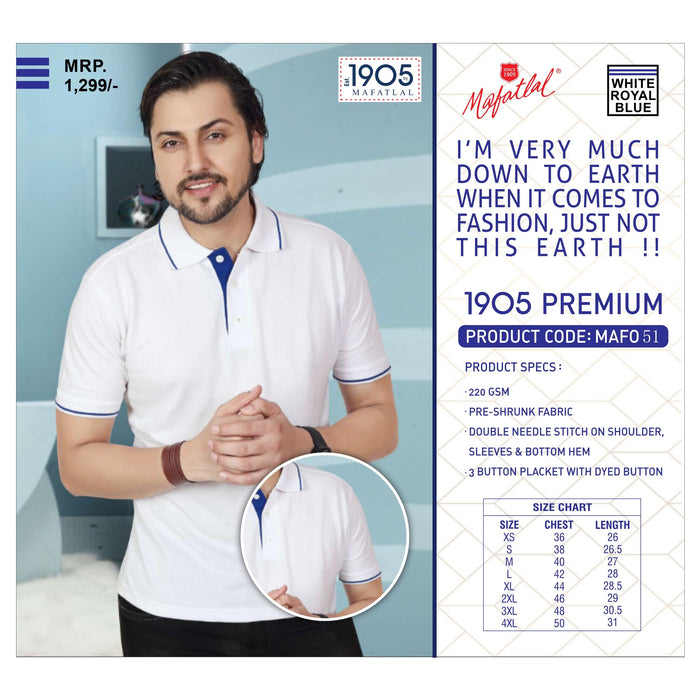MAFATLAL - POLO-T-SHIRT WITH TIPPING