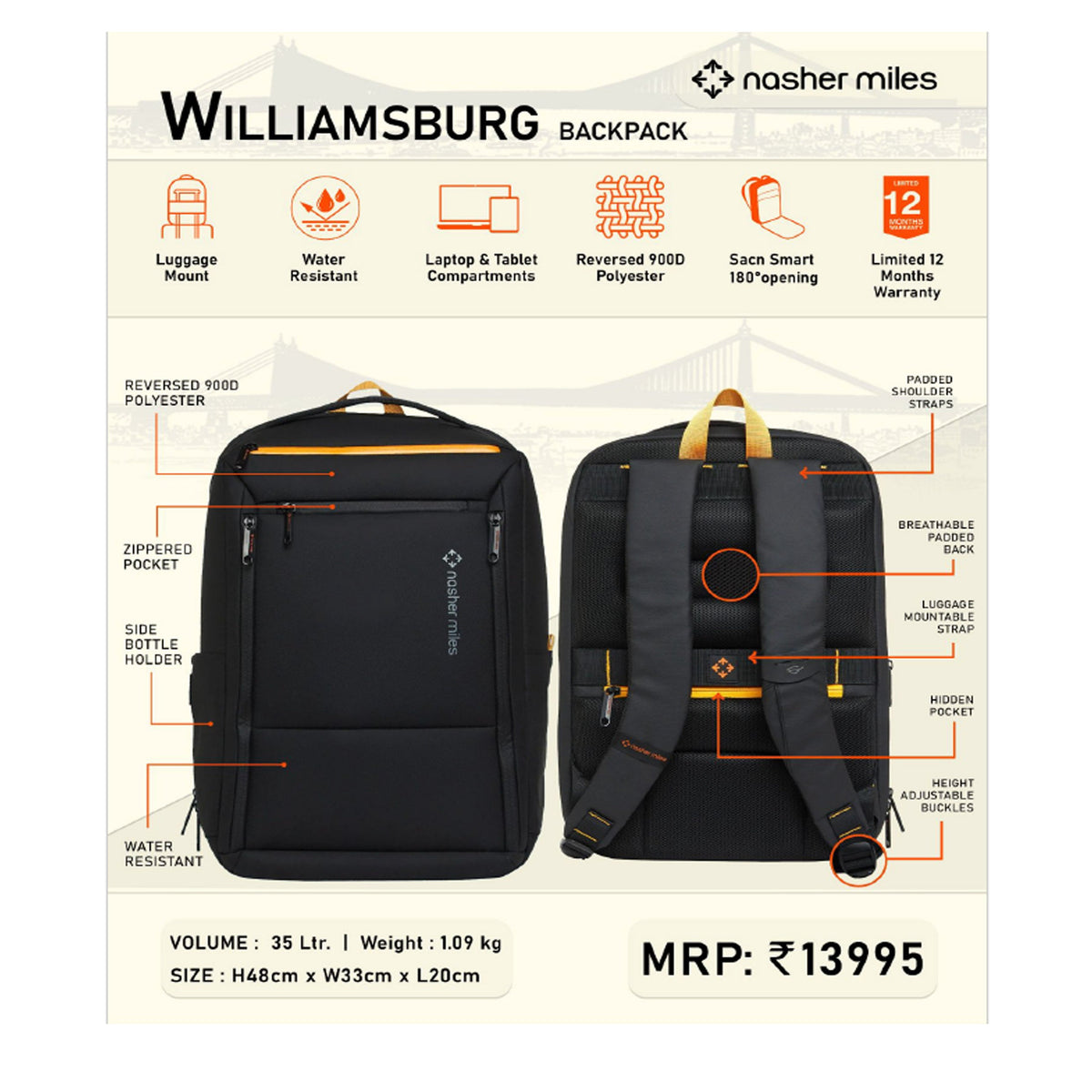 Nasher Miles - Williamsburg Backpack