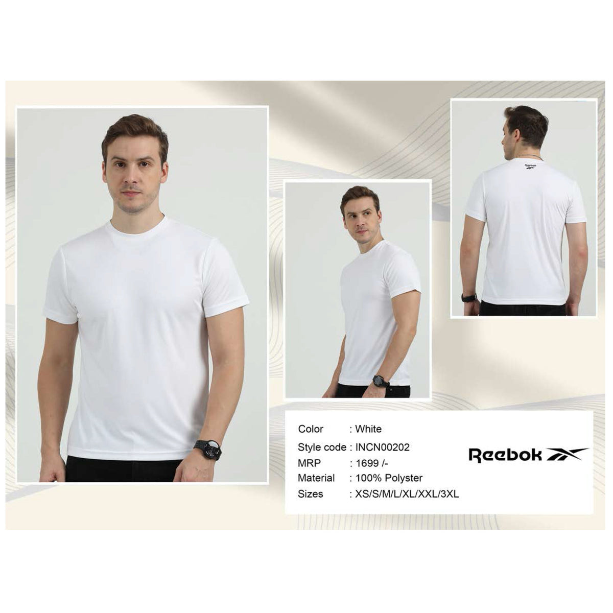 Reebok - Polyester Round Neck T-Shirt