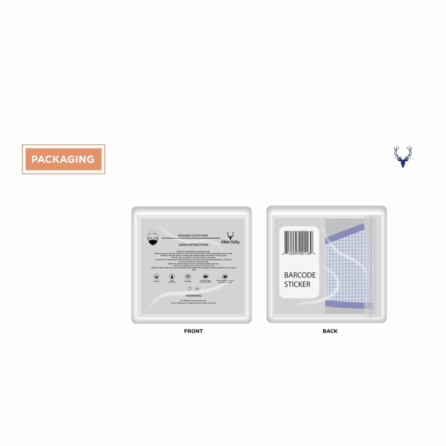 Allen Solly Face Mask pack of 5